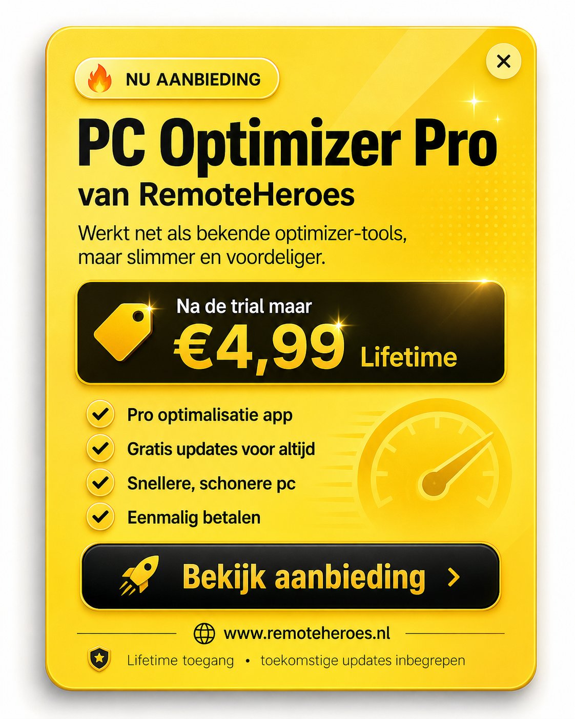 PC Optimizer Pro van RemoteHeroes - aanbieding